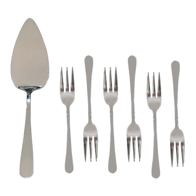 Silver pastry server set, 7 pieces