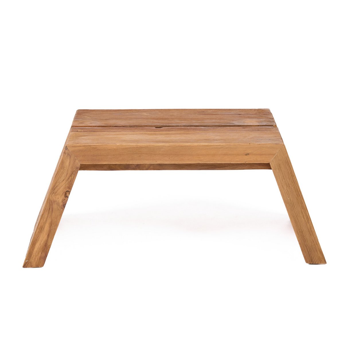 Teak side table, 55 cm - sculptural form