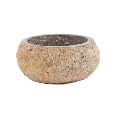 River stone bowl, black - 14 cm round