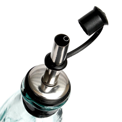 Recycled glass olive oil bottle - Blue - 23 cm