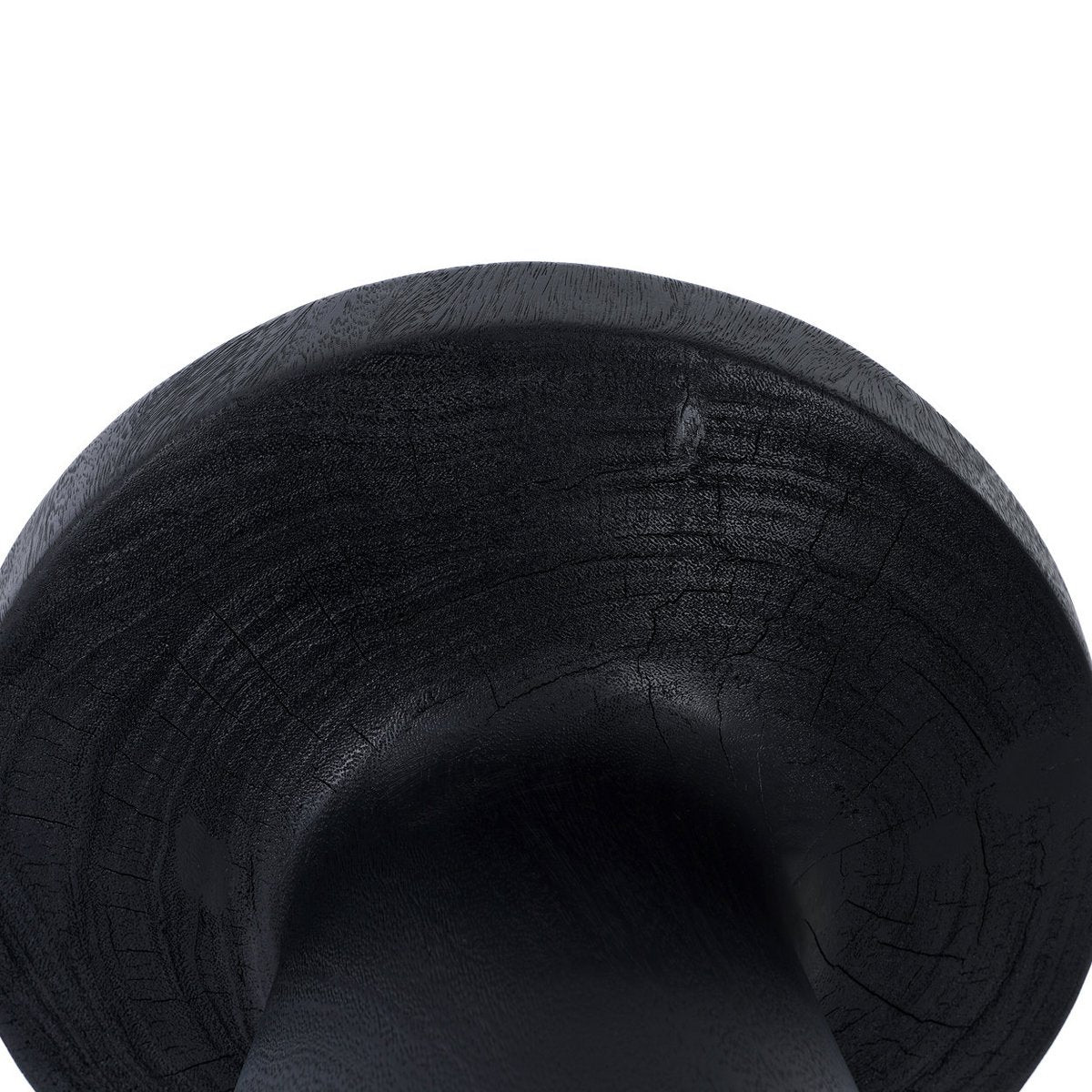 Suar wood side table, black - 40×40cm