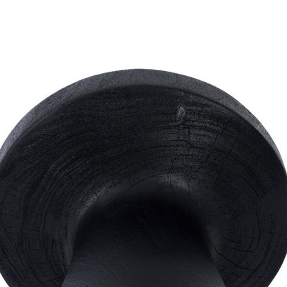 Suar wood side table, black - 40×40cm