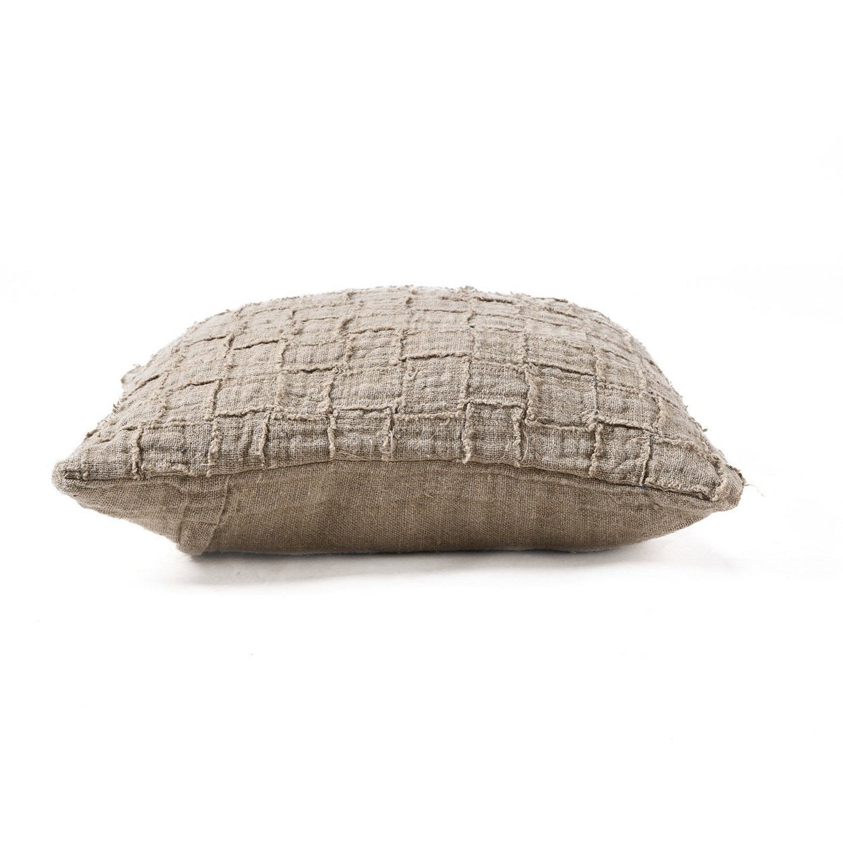 Pudebetræk i hør Damier 50×50 cm - natur