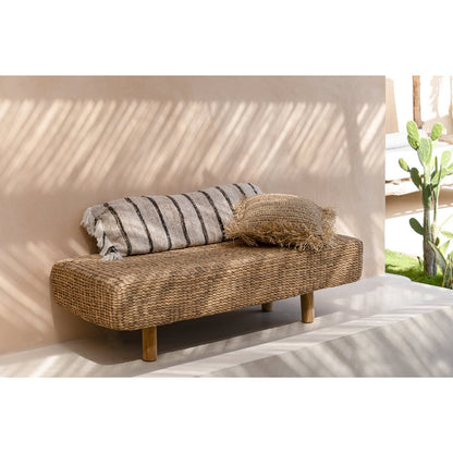 Water hyacinth bench 140×60 cm - natural brown, Indonesia