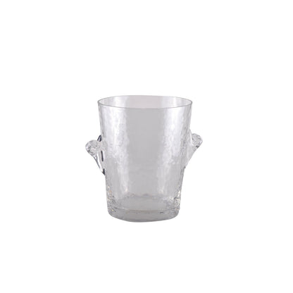 Sektkühler aus Rauchglas - 15 x 15 x 20 cm