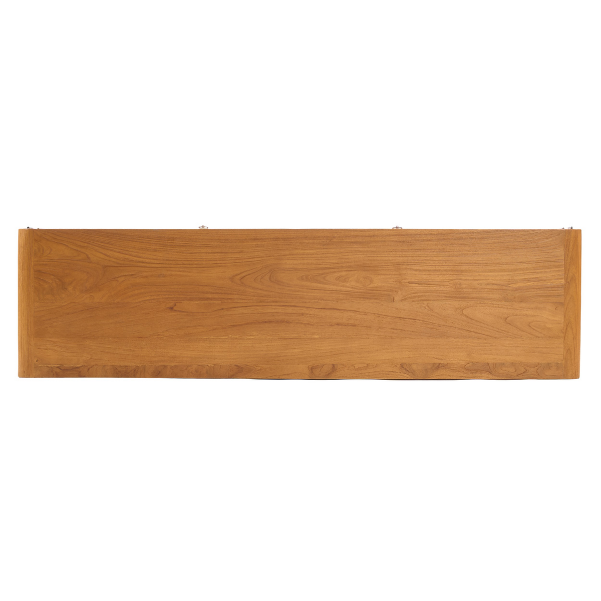TV cabinet, teak and rattan - natural - 150 cm wide