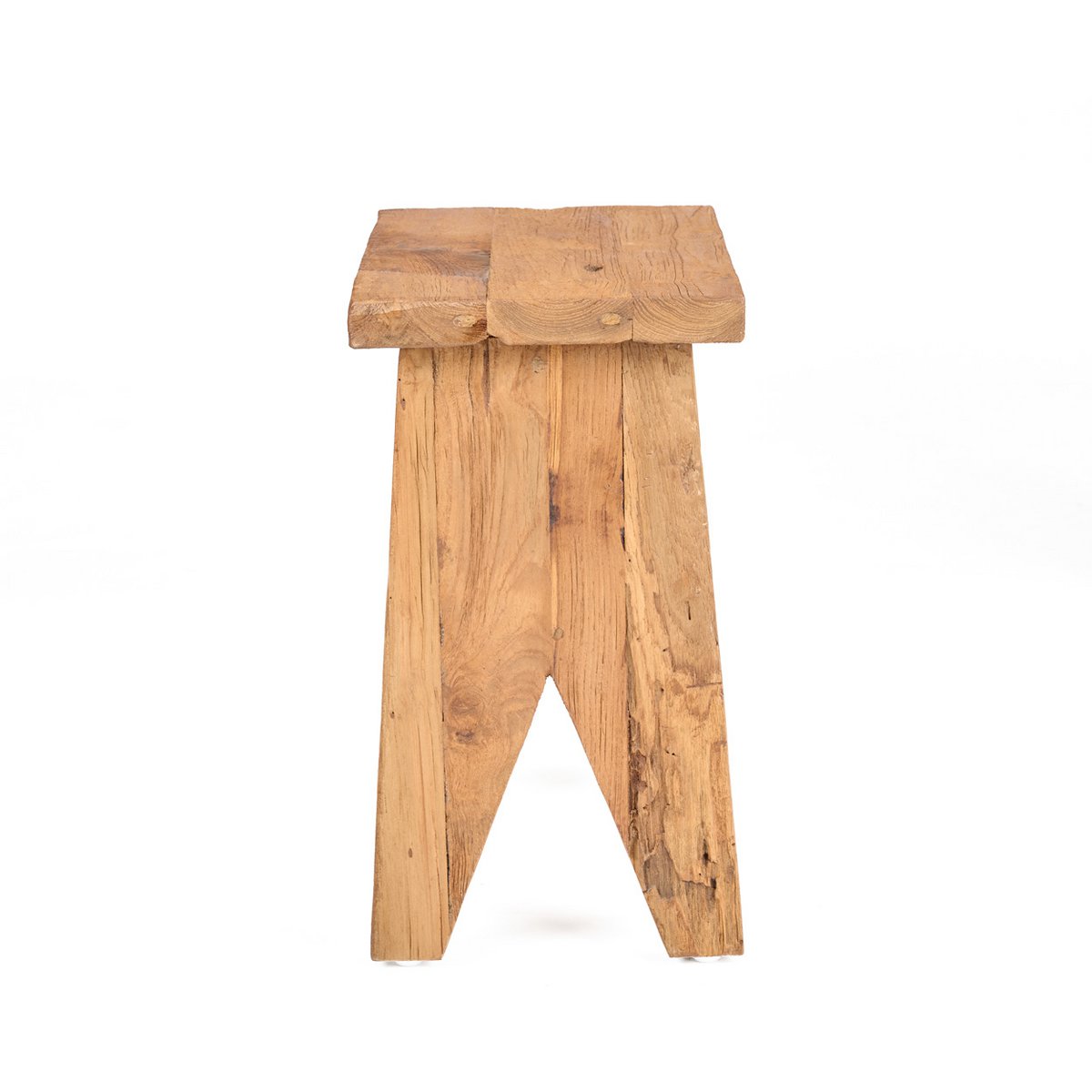 Teak stool with sturdy legs - 40 cm