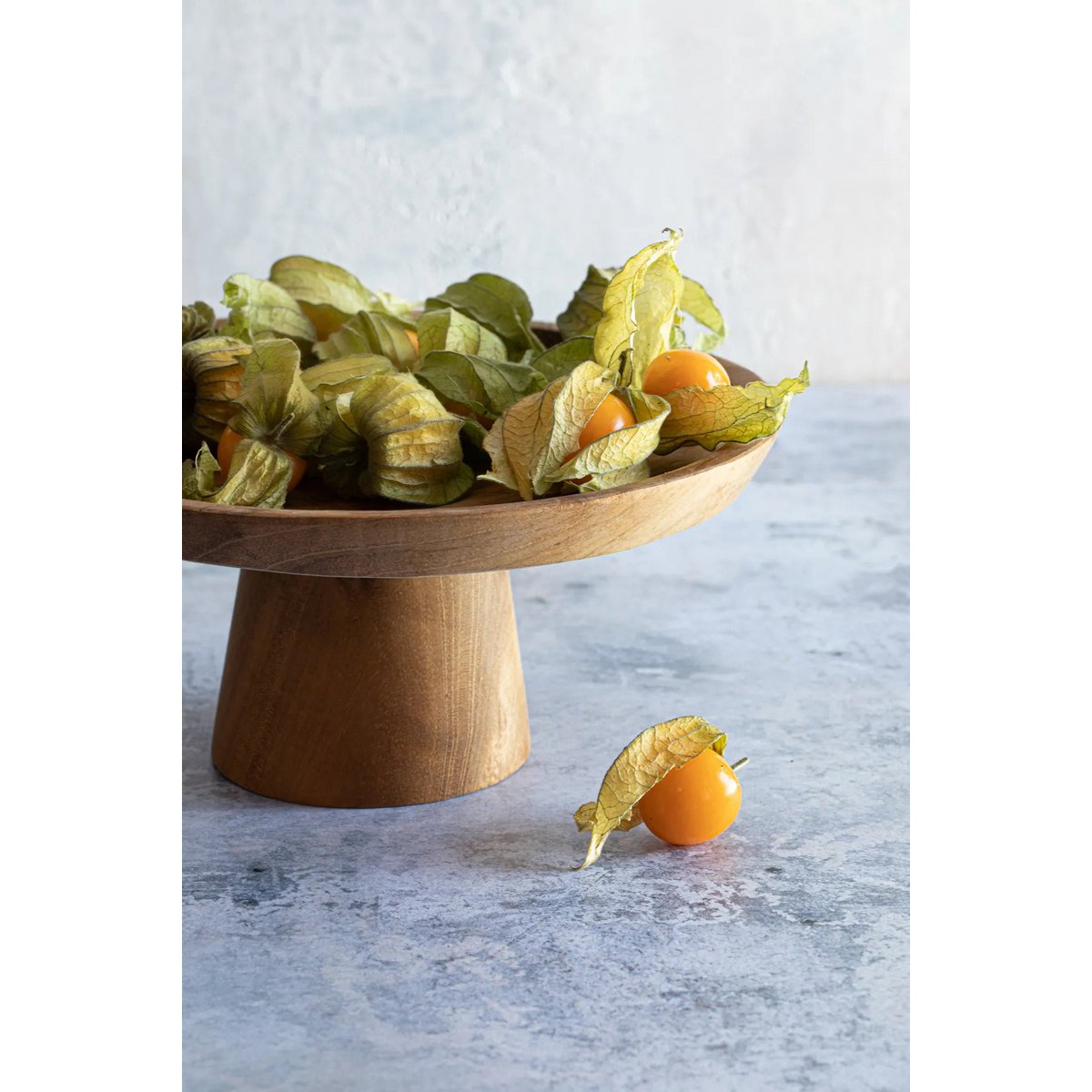 Teak cake stand, 28 cm - large