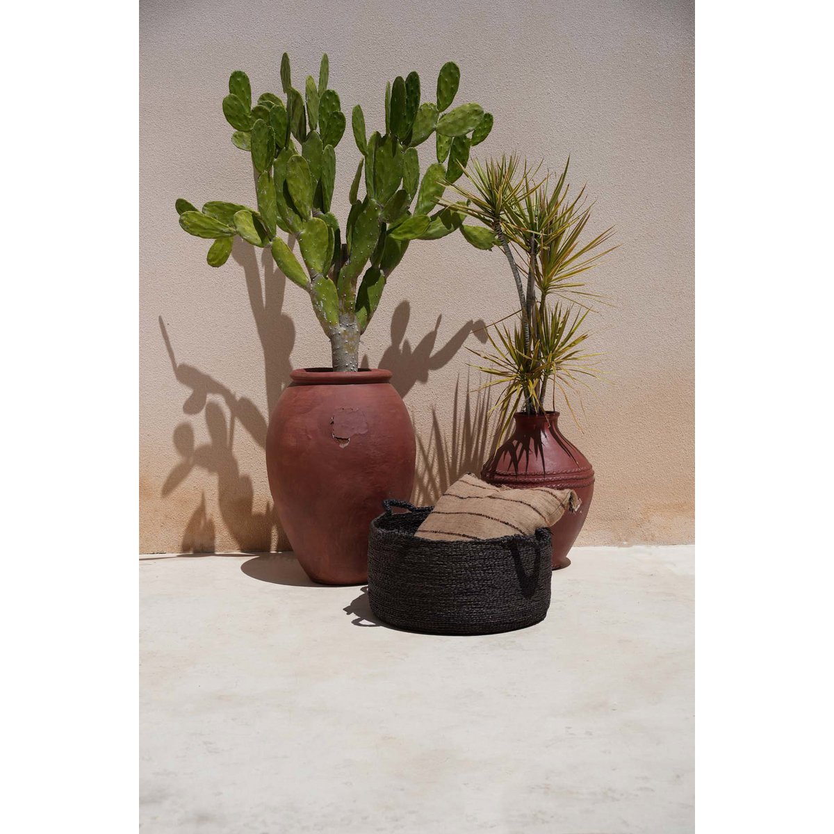 Seagrass basket, black - Large, 60 cm