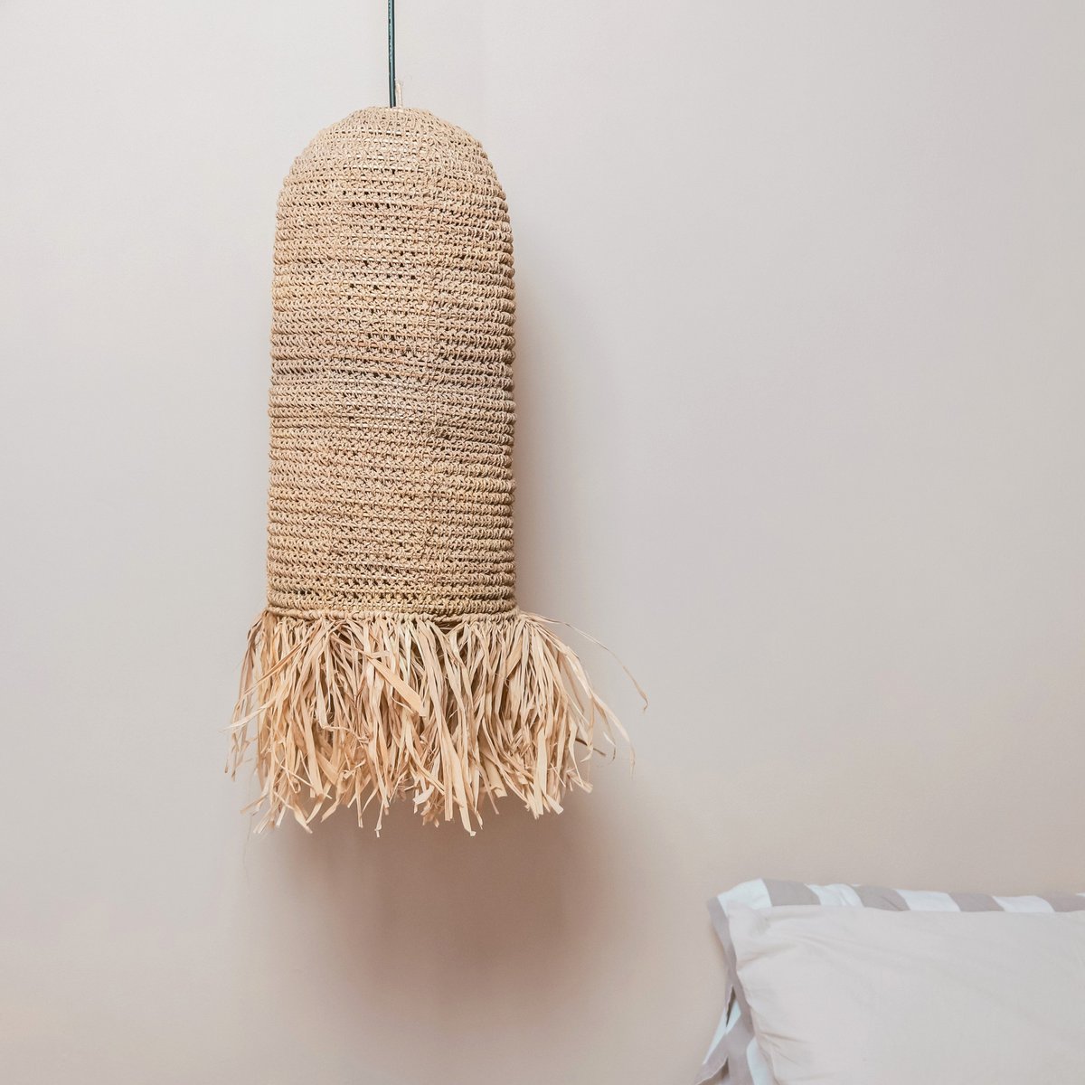 Hängeleuchte KAWAH aus Bast & Rattan – 25 cm, 50 cm hoch