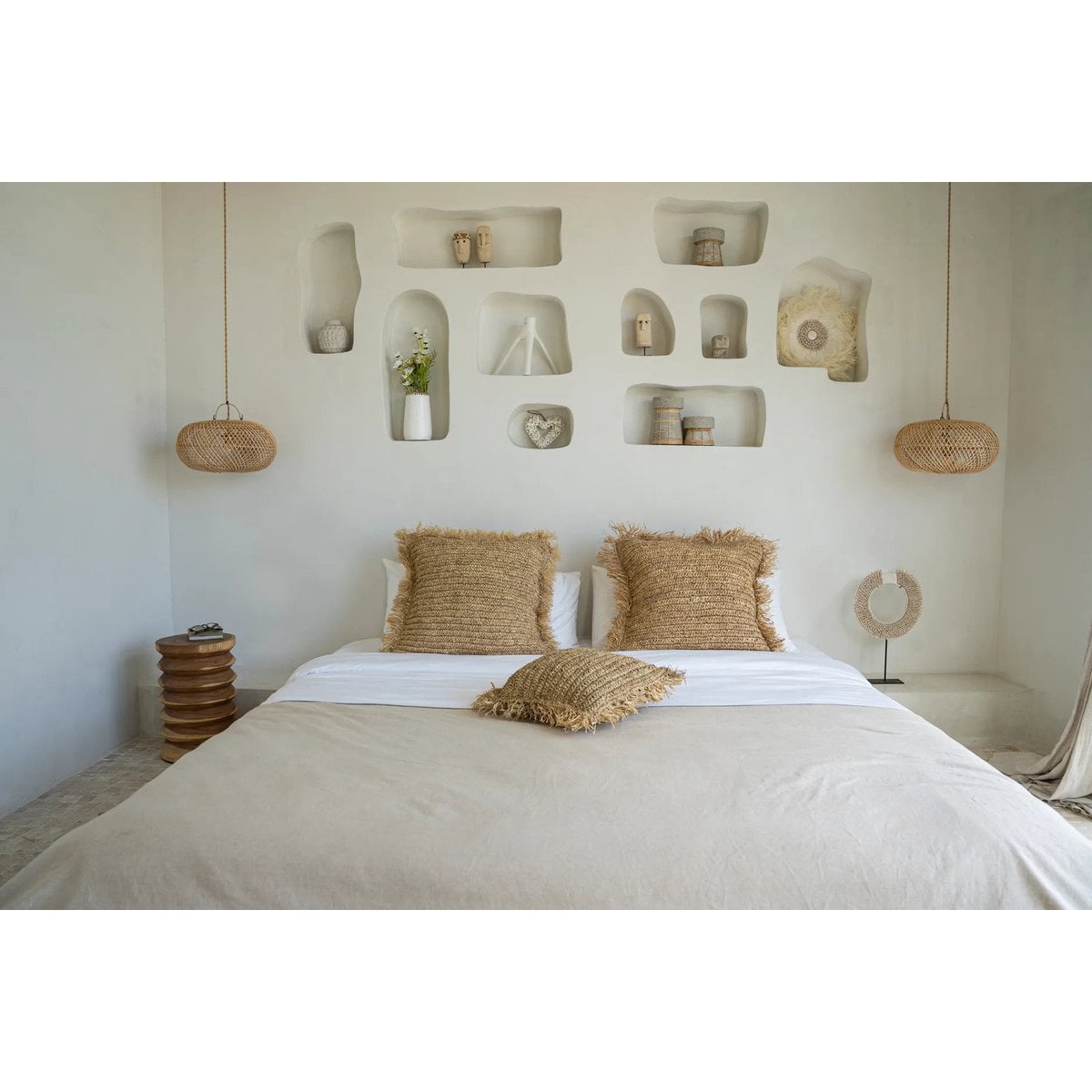 Wholly pendant light, small – hand-woven rattan