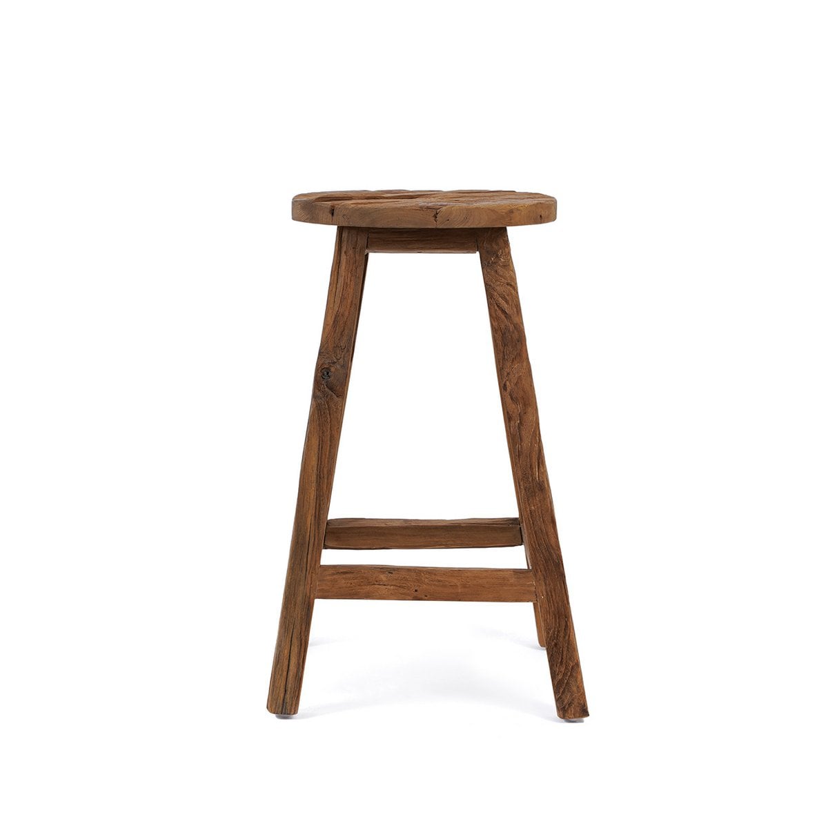 Wood bar stool 39×70 cm - natural brown, made in Indonesia