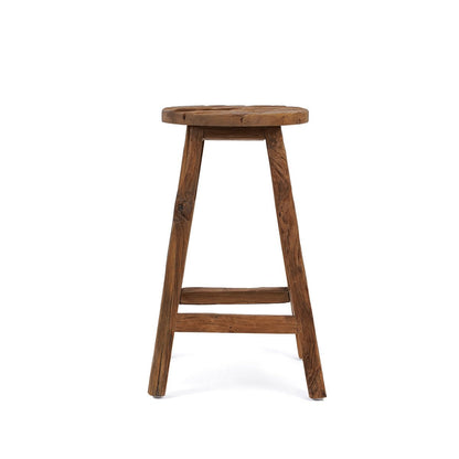 Wood bar stool 39×70 cm - natural brown, made in Indonesia