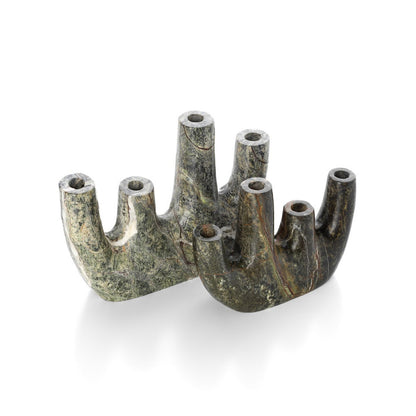 Marble vase, green veined - 30 cm