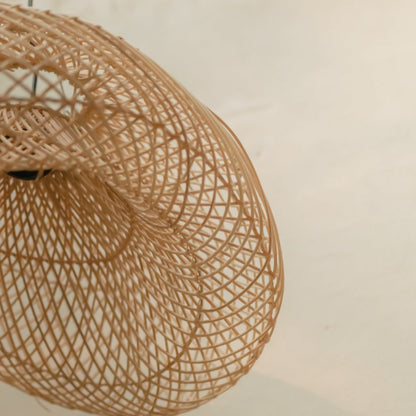 Flettet oval lampeskærm 40×35 cm – PADMA, håndlavet