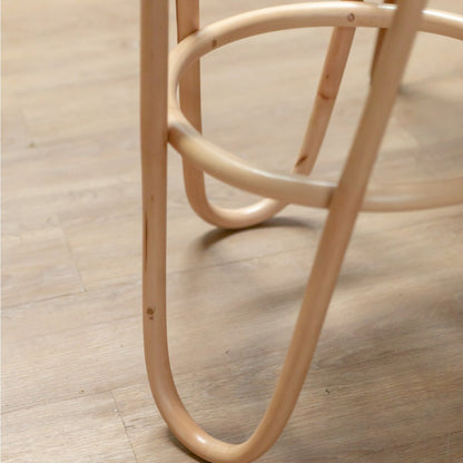 Rattan skammel KOLAKA natur Ø35 cm - flettet sæde med tre ben