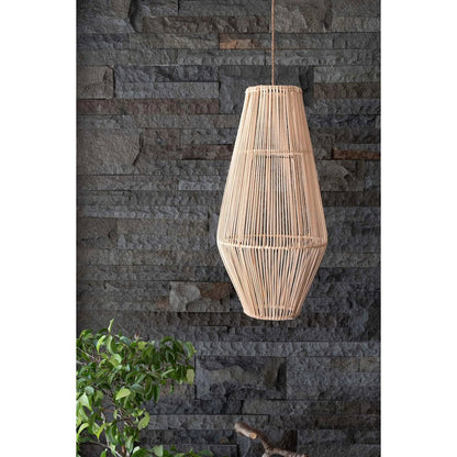Rattan pendant shade, vertical poles – Afrodisiac Natural M
