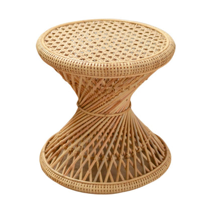 Rundt sidebord i rattan Ø45 cm × 45 cm højt – Luhu
