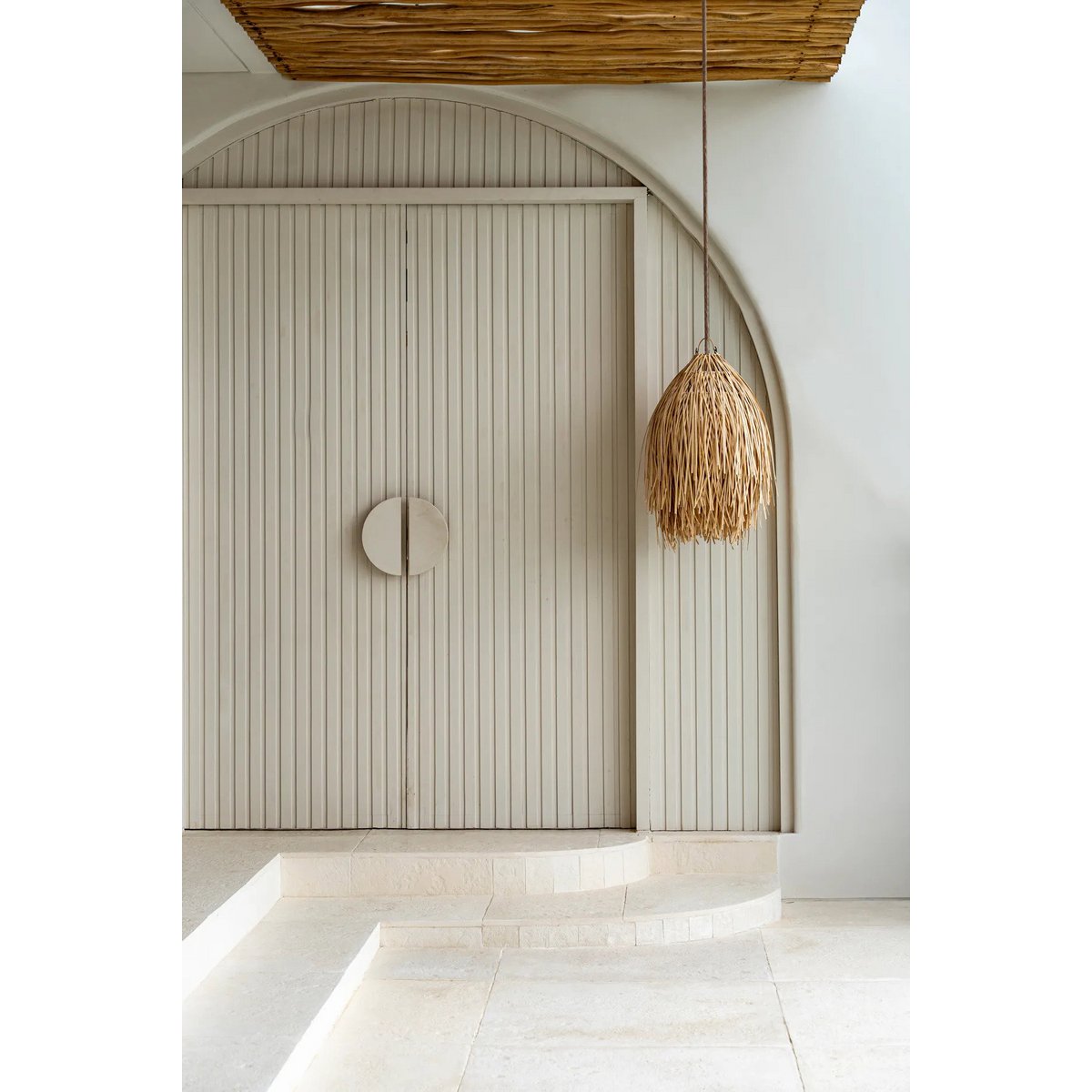 Hängeleuchte aus Rattan „Shaggy“ – 45×75 cm