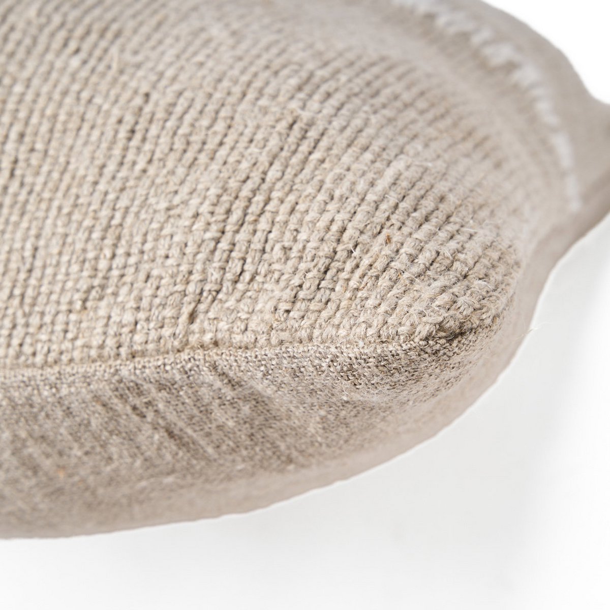 Linen cushion cover 50×50 – handmade, natural white