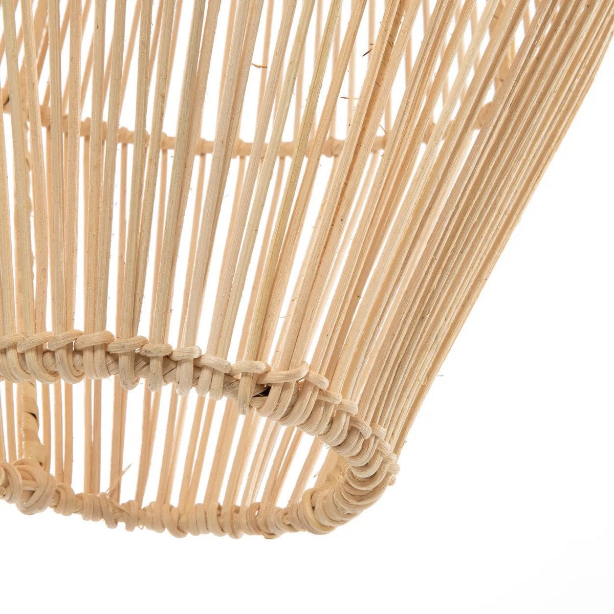 Rattan pendant shade, vertical poles – Afrodisiac Natural M