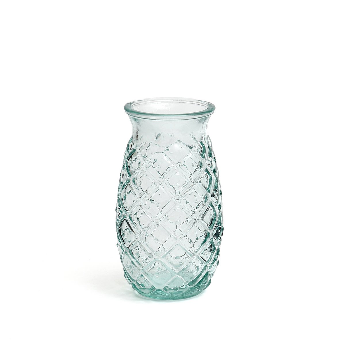 Recycled glass cocktail glass - Blue pineapple - M