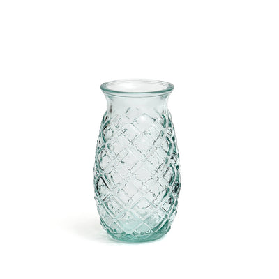 Recycled glass cocktail glass - Blue pineapple - M