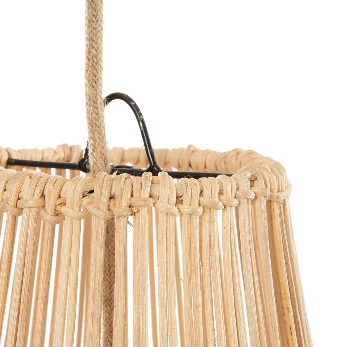 Rattan pendant shade, vertical poles – Afrodisiac Natural M