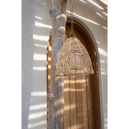 Rattan Pendelleuchte S – handgewebt, 20 cm Durchmesser