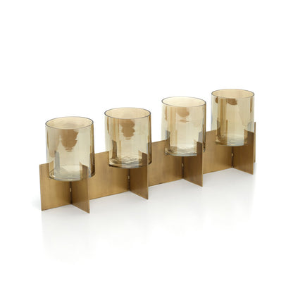Quarta candle holder, solid brass - 4-arm