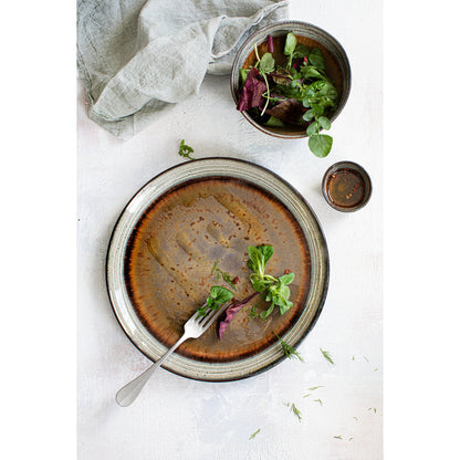 Stoneware dinner plate 27 cm - multi-colour, made in Portugal