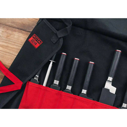 Cotton knife roll-up bag, 7 slots