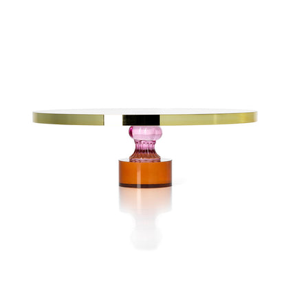 Kagefad af glas 32,8 cm – ædelstensfacetter