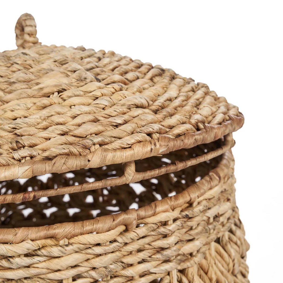 Rattan cylinder basket, large, 50 × 57 cm - Natural