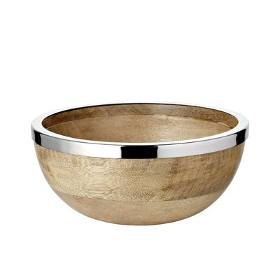 Grace bowl Ø20cm, mango wood with steel rim