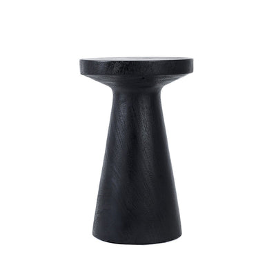 Suar wood side table, black - 40×40cm