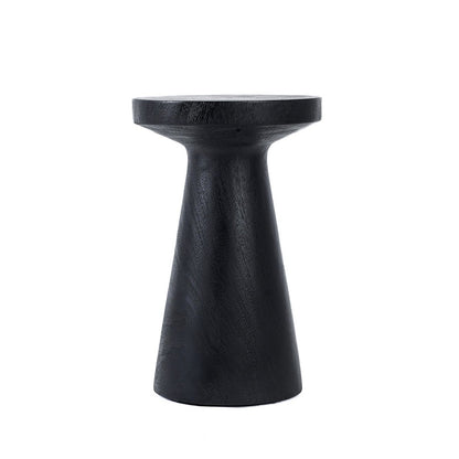 Suar wood side table, black - 40×40cm