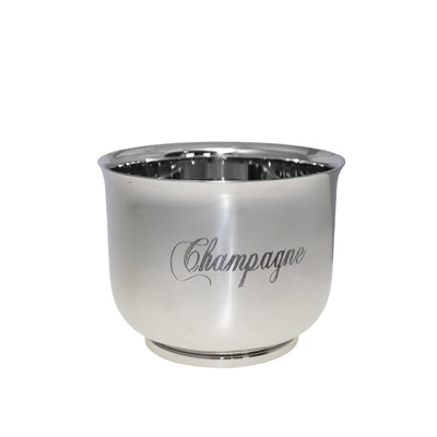 Stainless steel champagne bucket, polished silver, 23.5cm