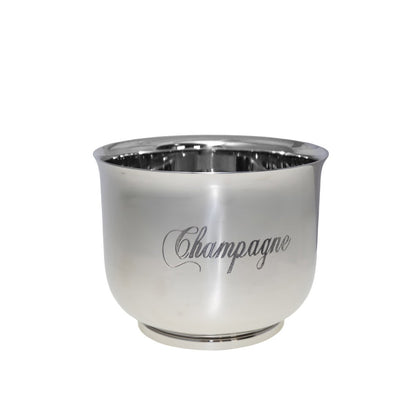 Champagnebowle i rustfrit stål, poleret sølv, 23,5 cm