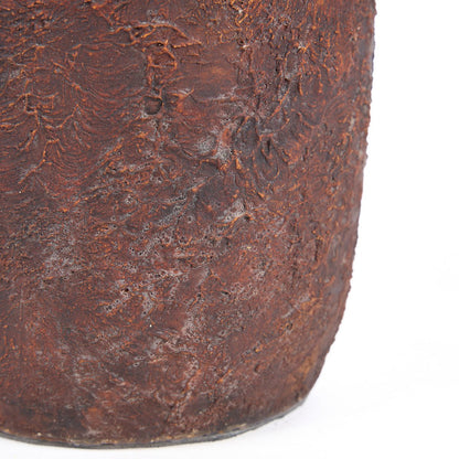 Terracotta vase, small - burgundy handmade