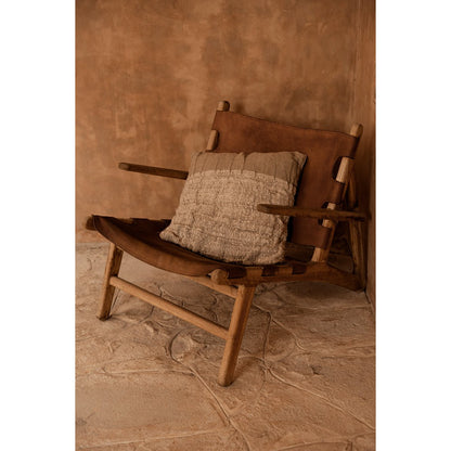 Linen cushion cover, natural - 50×50 cm