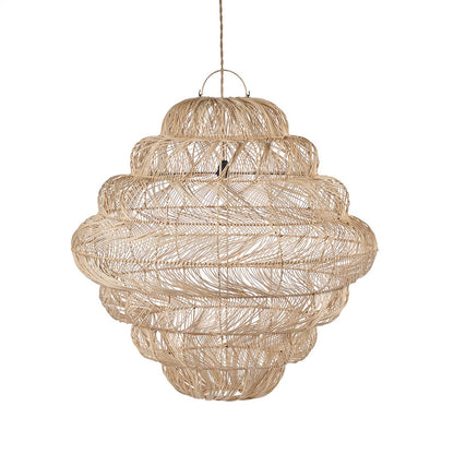 Rattan-Puff-Anhänger, Naturgeflecht – Extragroß