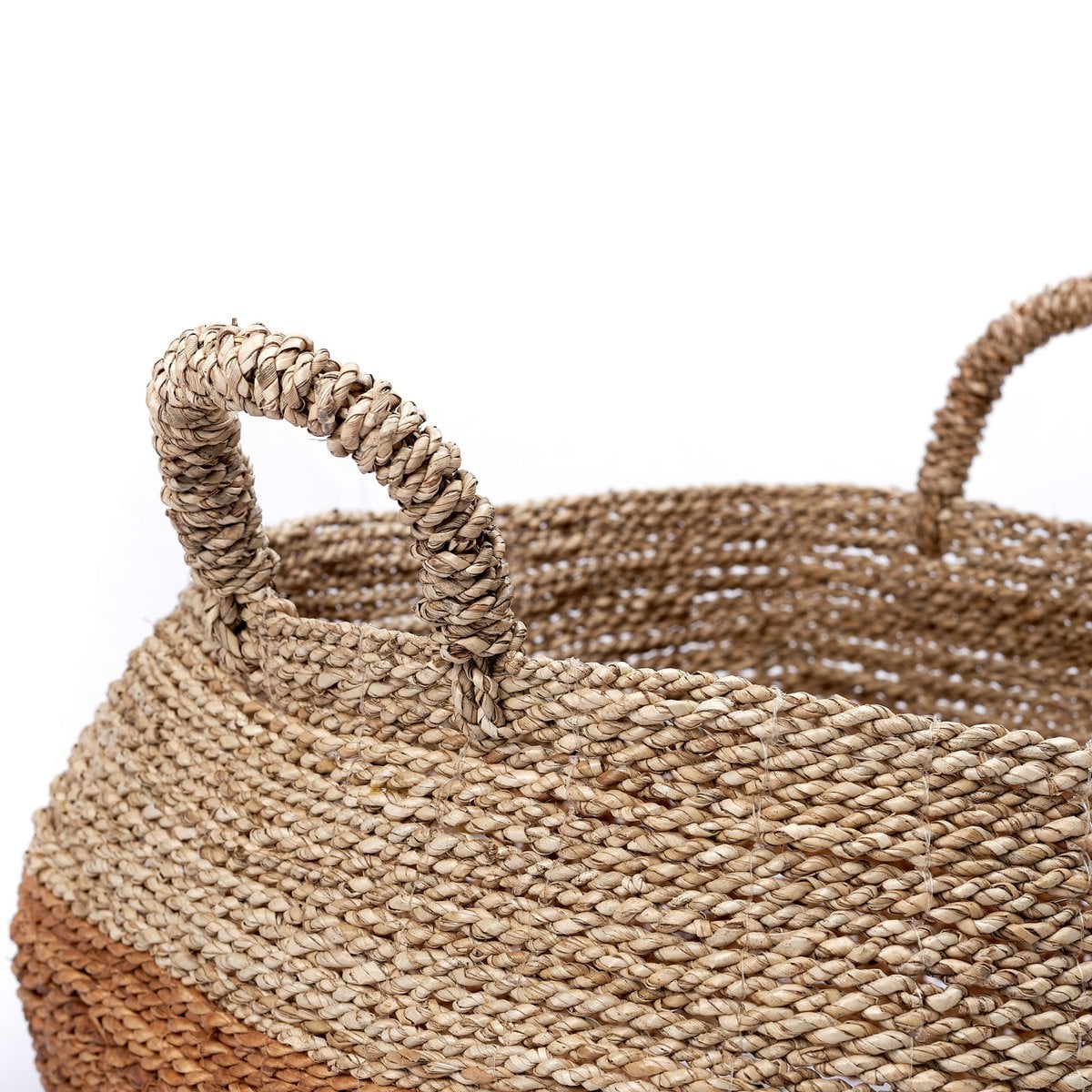 Seagrass & banana fibre basket MAJALENGKA M – brown & beige