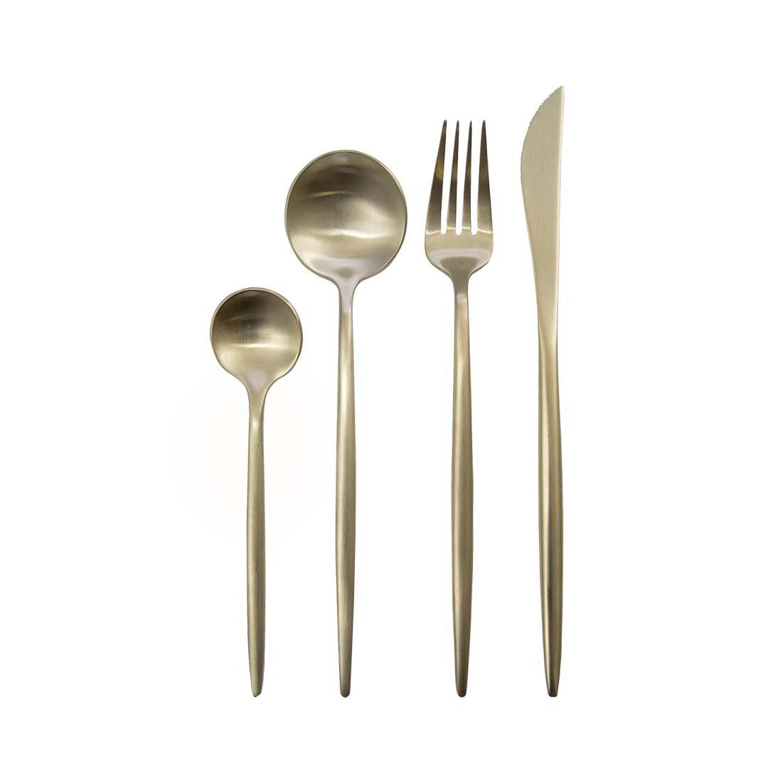 Edelstahl-Besteckset, 24-teilig - mattiert