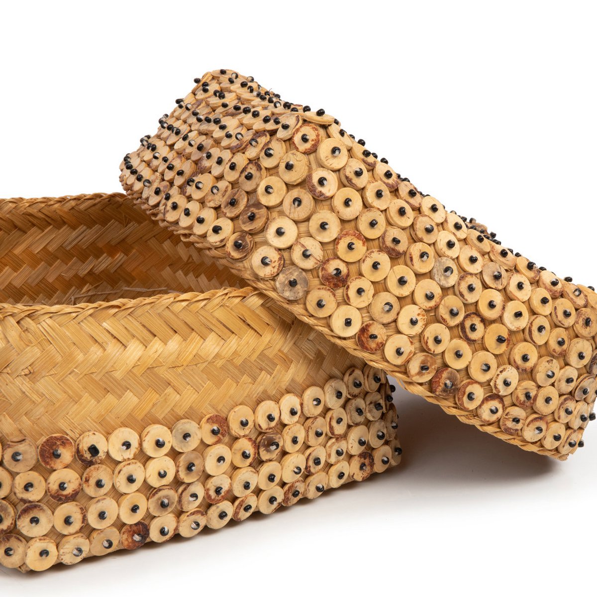 Bamboo square basket 28 × 17 cm - natural, large