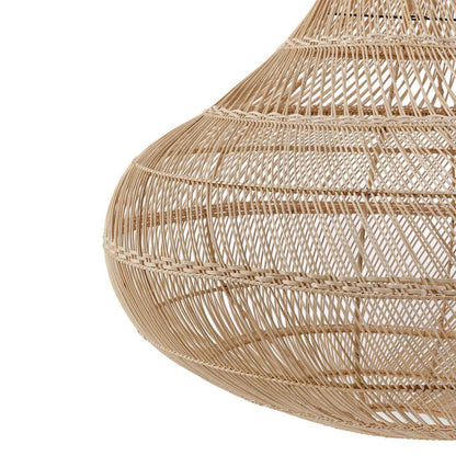 Rattan-Pendelleuchte XL – offen gewebt, handgeflochten