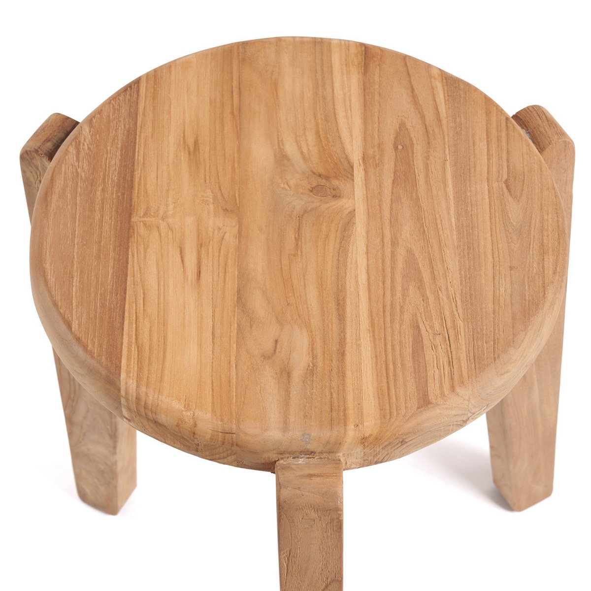 Wood side table 40×40 cm - natural finish, Indonesia