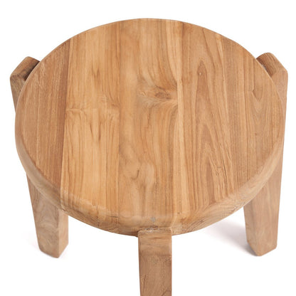Wood side table 40×40 cm - natural finish, Indonesia