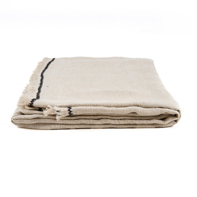 Linen tablecloth 150×300 cm - natural black