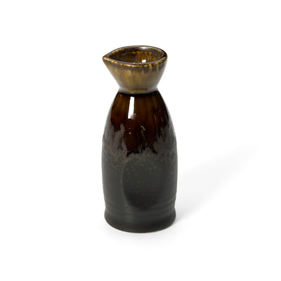 Ceramic saké pourer, brown - handmade